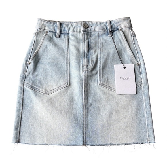 NWT Hidden Loss Angeles Woman’s Small Light Washed Denim Pencil Skirt - Picture 2 of 10